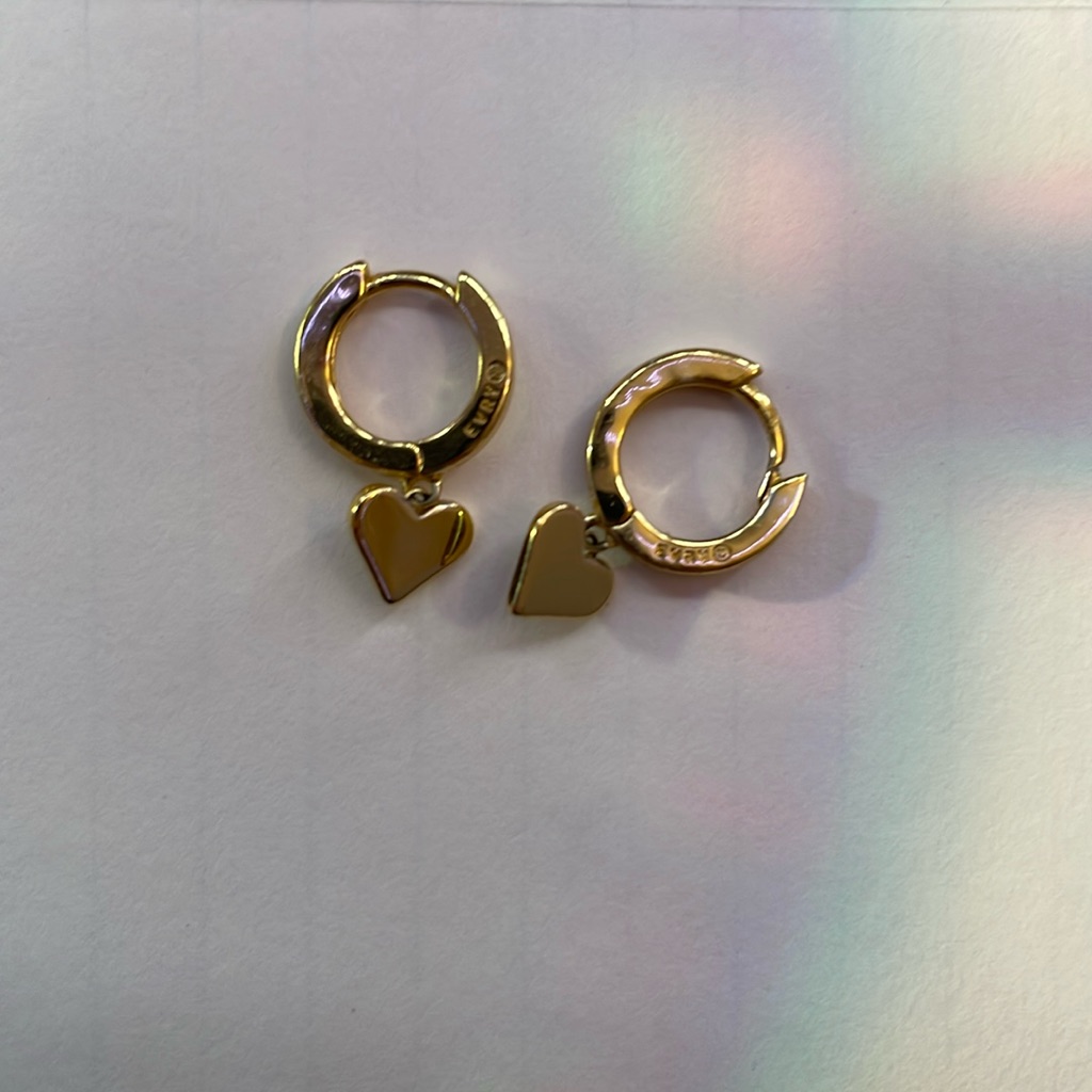 Evry Jewels Heart Earrings